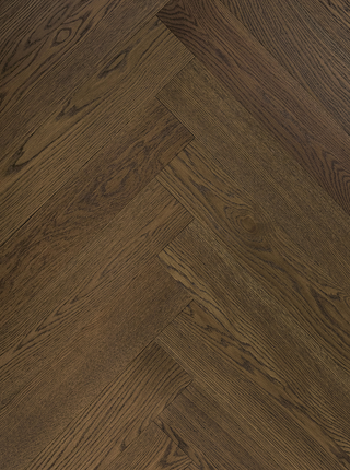 Ingénierie Chêne Blanc Herringbone Brossé ABCD - Camel 5 x 3/4